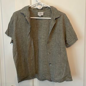 Grey button down t-shirt